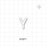 Y Connector, Barbed, White - Fits 1/8 inch ID Tubing (0.125 inch, 3.18 mm) - 61971