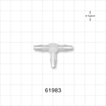 T Connector, Barbed, Natural - Fit 5/32 inch ID Tubing (0.156 inch Tubing, 3.97 mm) - 61983