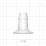 Sanitary Flange, Barbed, Natural - 2 inch; Fits 1 inch ID Tubing (25.4 mm) - 61986