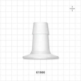 Sanitary Flange, Barbed, Natural - 2 inch; Fits 1 inch ID Tubing (25.4 mm) - 61986