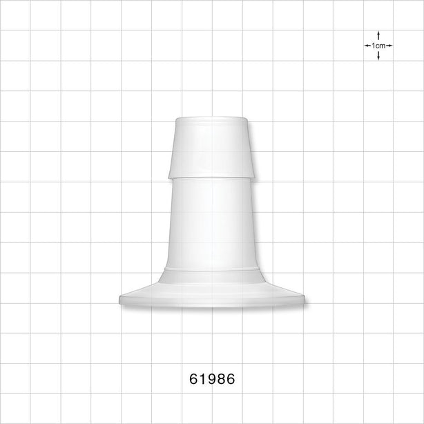 Sanitary Flange, Barbed, Natural - 2 inch; Fits 1 inch ID Tubing (25.4 mm) - 61986