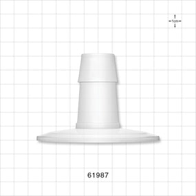 Sanitary Flange, Barbed, Natural - 3 inch; Fits 1 inch ID Tubing (25.4 mm) - 61987