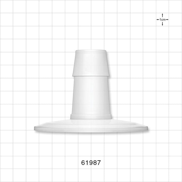 Sanitary Flange, Barbed, Natural - 3 inch; Fits 1 inch ID Tubing (25.4 mm) - 61987