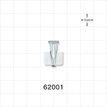 Female Luer Lock, Tubing Port, Clear - 0.029 inch ID (0.74 mm) - 62001