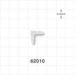 Elbow Connector, Barbed, Natural - Fits 3/32 inch ID Tubing (0.094 inch, 2.38 mm) - 62010