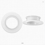 Bag Port Flange with Flat Plate, Natural - 4 inch Sanitary Flange - 62022