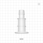 Sanitary Flange, Barbed, Natural - 1 inch/1.5 inch Standard; Fits 3/4 inch ID tubing (0.75 inch, 19.05 mm) - 62030