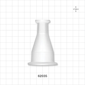 Sanitary Flange, Concentric Reducer, Natural - 1 inch/1.5 inch Standard x 0.5 inch/0.75 inch Mini - 62035