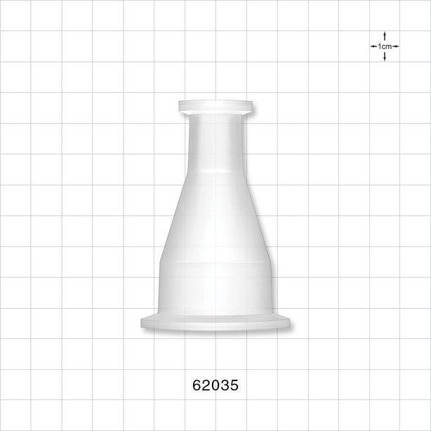 Sanitary Flange, Concentric Reducer, Natural - 1 inch/1.5 inch Standard x 0.5 inch/0.75 inch Mini - 62035