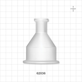 Sanitary Flange, Concentric Reducer, Natural - 2 inch x 0.5 inch/0.75 inch Mini - 62036