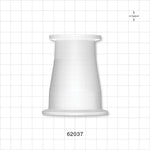 Sanitary Flange, Concentric Reducer, Natural - 2 inch x 1 inch/1.5 inch Standard - 62037
