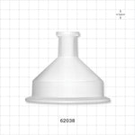 Sanitary Flange, Concentric Reducer, Natural - 3 inch x 0.5 inch/0.75 inch Mini - 62038