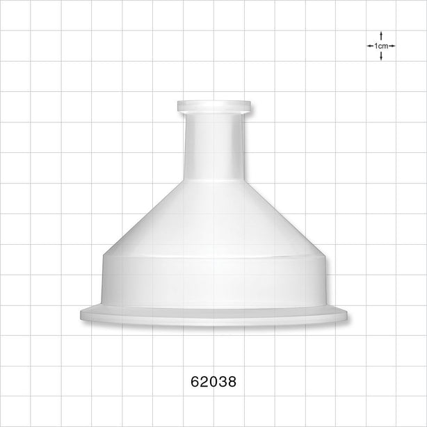Sanitary Flange, Concentric Reducer, Natural - 3 inch x 0.5 inch/0.75 inch Mini - 62038