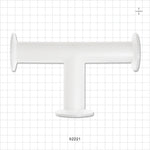 T Fitting, Sanitary Flange, Natural - 1 inch/1.5 inch Ladish - 62221
