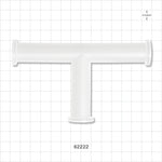 T Fitting, Sanitary Flange, Natural - 0.5 inch/ 0.75 inch Mini - 62222