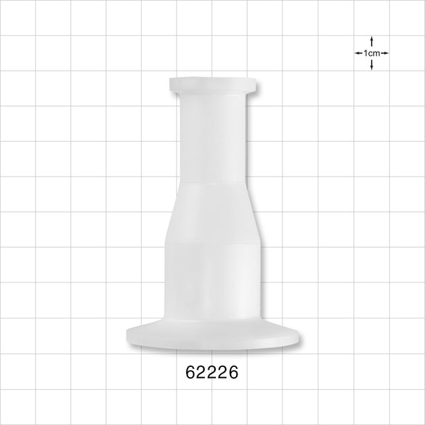 Sanitary Flange, Concentric Reducer, Natural - 1 inch/1.5 inch Ladish x 0.5 inch/0.75 inch Mini - 62226