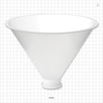 Funnel, Sanitary Flange - 10 inch Funnel (254 mm) x 2 inch Flange - 62232