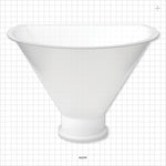 Flat Edge Funnel, Sanitary Flange - 10 inch Funnel (254 mm) x 3 inch Flange - 62235