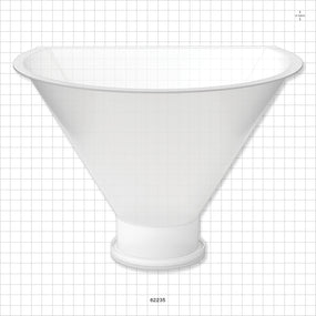 Flat Edge Funnel, Sanitary Flange - 10 inch Funnel (254 mm) x 3 inch Flange - 62235