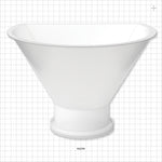 Flat Edge Funnel, Sanitary Flange - 10 inch Funnel (254 mm) x 4 inch Flange - 62236