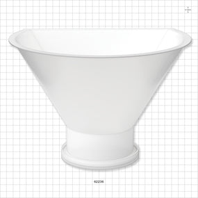 Flat Edge Funnel, Sanitary Flange - 10 inch Funnel (254 mm) x 4 inch Flange - 62236