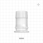 Sanitary Flange, Barbed, Natural - 1 inch/1.5 inch Standard; Fits 1 1/2 inch ID Tubing (1.5 inch, 38.1 mm) - 62500