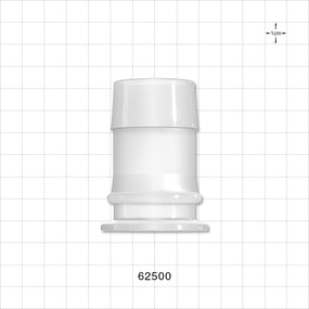 Sanitary Flange, Barbed, Natural - 1 inch/1.5 inch Standard; Fits 1 1/2 inch ID Tubing (1.5 inch, 38.1 mm) - 62500