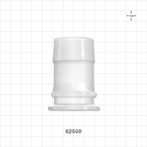 Sanitary Flange, Barbed, Natural - 1 inch/1.5 inch Standard; Fits 1 1/2 inch ID Tubing (1.5 inch, 38.1 mm) - 62500