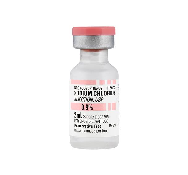 Fresenius Kabi 63323-0186-02 Sodium Chloride Injection, Single-Dose Vial, 0.9%, 25 x 2 mL - MDL-63323-186-02 - 25 Each