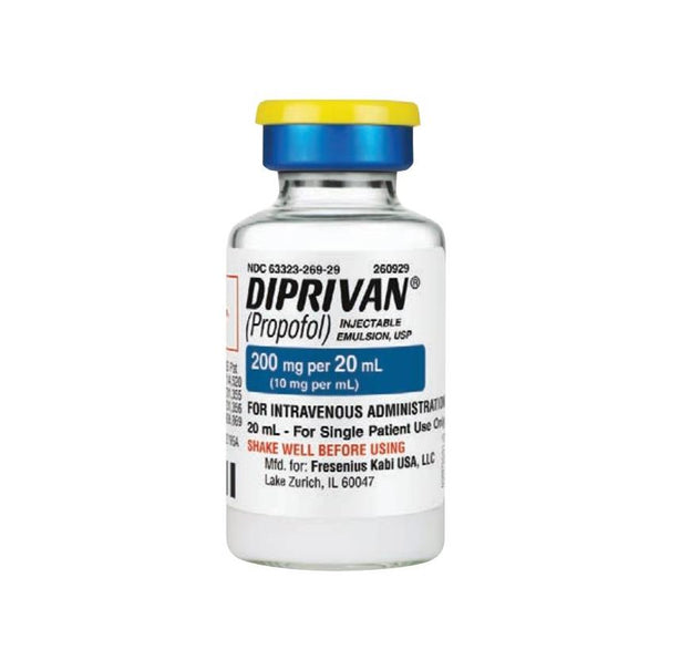 Fresenius Kabi Injections Diprivan 1% Single Dose Vial, 10 mg / mL, 20 mL - 63323-0269-29 - 10 Each