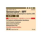 Fresenius Kabi 63323-0460-37 Sensorcaine-MPF 0.75% + Epinephrine Injection, 200k, Single-Dose Vial, 25 x 30 mL - MDL-63323-460-37 - 25 Each