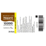 Fresenius Kabi 63323-0542-13 Heparin Sodium Injection, 10,000 Units / mL, Multi-Dose Vial, 25 x 1 mL - MDL-63323-542-13 - 25 Each