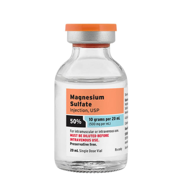 Fresenius Kabi Magnesium Sulfate Injection, 500 mg / mL, 25 x 20 mL Single-Dose Vial - 63323-0642-20 - 25 Each