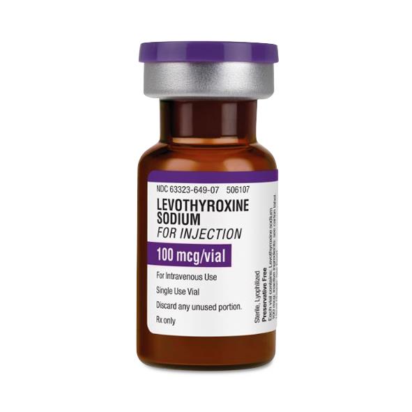 Fresenius Kabi 63323-0649-07 Levothyroxine Sodium Injection, 100mcg, Single-Dose Vial - MDL-63323-649-07 - 1 Each