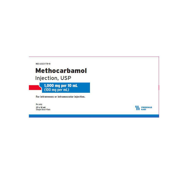 Fresenius Kabi Methocarbamol Injection 63323-0778-10 - 25.0 Each - MDL-63323-778-10