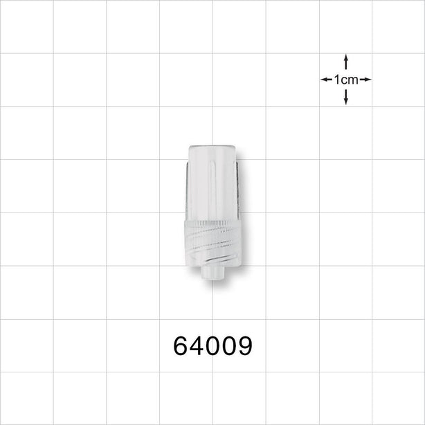 Male Luer Lock, Tubing Port, Clear - 0.268 inch ID (6.81 mm) - 64009