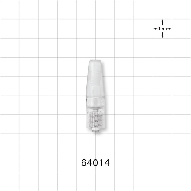 Male Luer Lock, Tubing Port, Clear - 0.236 inch - 0.413 inch OD (5.99 mm - 10.49 mm) - 64014