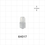 Male Luer Lock, Tubing Port, Clear - 0.158 inch ID (4.01 mm) - 64017