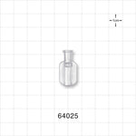 Female Luer Lock, Tubing Port, Clear - 0.19 inch - 0.186 inch ID (4.83 mm - 4.72 mm) - 64025