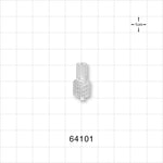Y Connector, 3-Way, Parallel, Tubing Ports, Male Luer w/Spin Lock, Clear - 0.094 inch ID (2.39 mm) - 64101