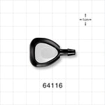 Bayonet Female Connector, Barbed, Black - Fits 5/32 inch ID Tubing (0.156 inch, 3.97 mm) - 64116