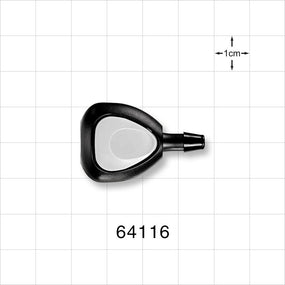 Bayonet Female Connector, Barbed, Black - Fits 5/32 inch ID Tubing (0.156 inch, 3.97 mm) - 64116