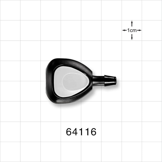 Bayonet Female Connector, Barbed, Black - Fits 5/32 inch ID Tubing (0.156 inch, 3.97 mm) - 64116