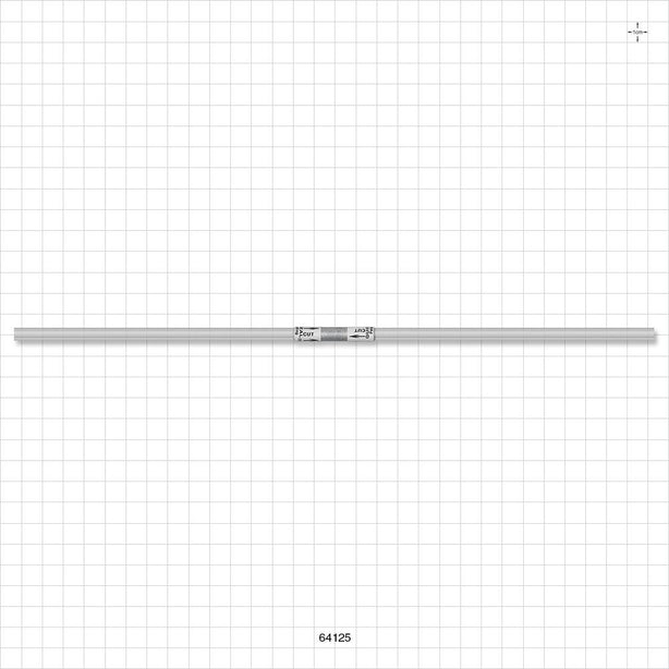 Quickseal Aseptic Disconnector on C-Flex 374 Tubing - 1/8 inch ID x 1/4 inch OD (0.125 inch x 0.25 inch, 3.18 mm x 6.35 mm) x 12 inch Length with Quickseal at 6 inches - 64125