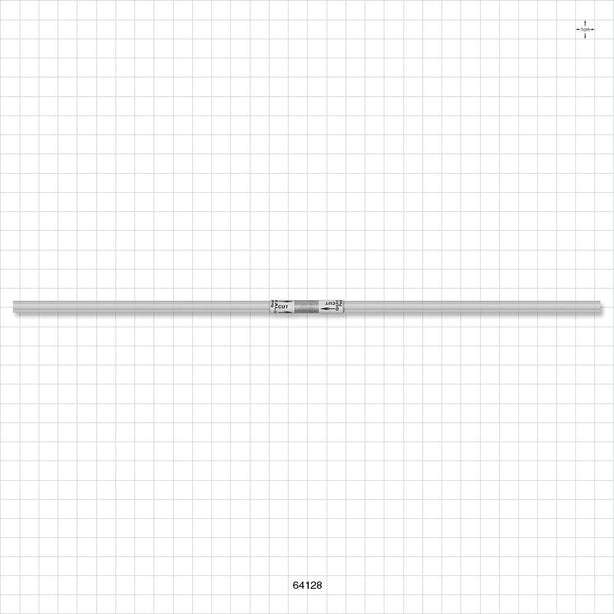 Quickseal Aseptic Disconnector on STHT-C Tubing - 1/8 inch ID x 1/4 inch OD (0.125 inch x 0.25 inch, 3.18 mmx 6.35 mm) x 12 inch Length w/Quickseal at 6 inches - 64128