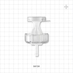 Opta SFT-D Connector, Female, Small Body, Barbed - Fits 1/4 inch ID Tubing (0.25 inch, 6.35 mm) - 64134