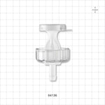Opta SFT-D Connector, Female, Small Body, Barbed - Fits 3/8 inch ID Tubing (0.375 inch, 9.53 mm) - 64136