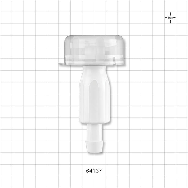 Opta SFT-D Connector, Male, Small Body, Barbed - Fits 1/2 inch ID Tubing (0.5 inch, 12.7 mm) - 64137