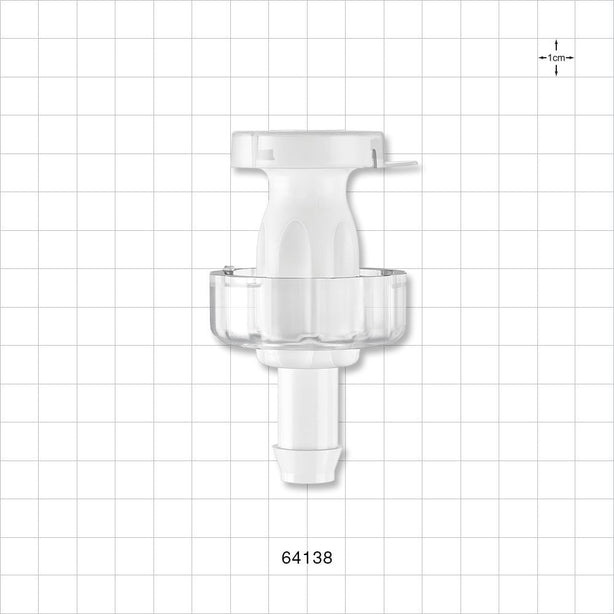 Opta SFT-D Connector, Female, Small Body, Barbed - Fits 1/2 inch ID Tubing (0.5 inch, 12.7 mm) - 64138