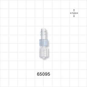 Barbed Rotating Male Luer Lock - Fits 1/4 inch ID Tubing (0.25 inch, 6.35 mm) - 65095